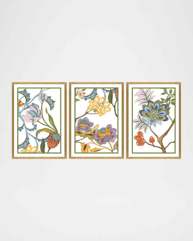 "Just Being V" Set of 3 Framed Giclees by Bella Lane, 24" x 33"